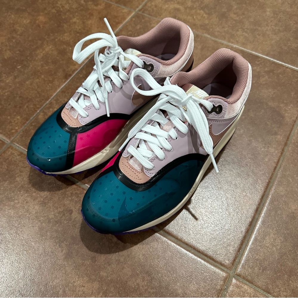 Nike Air Max 1 PRM Plum Fog Fossil Rose - Picture 2 of 13